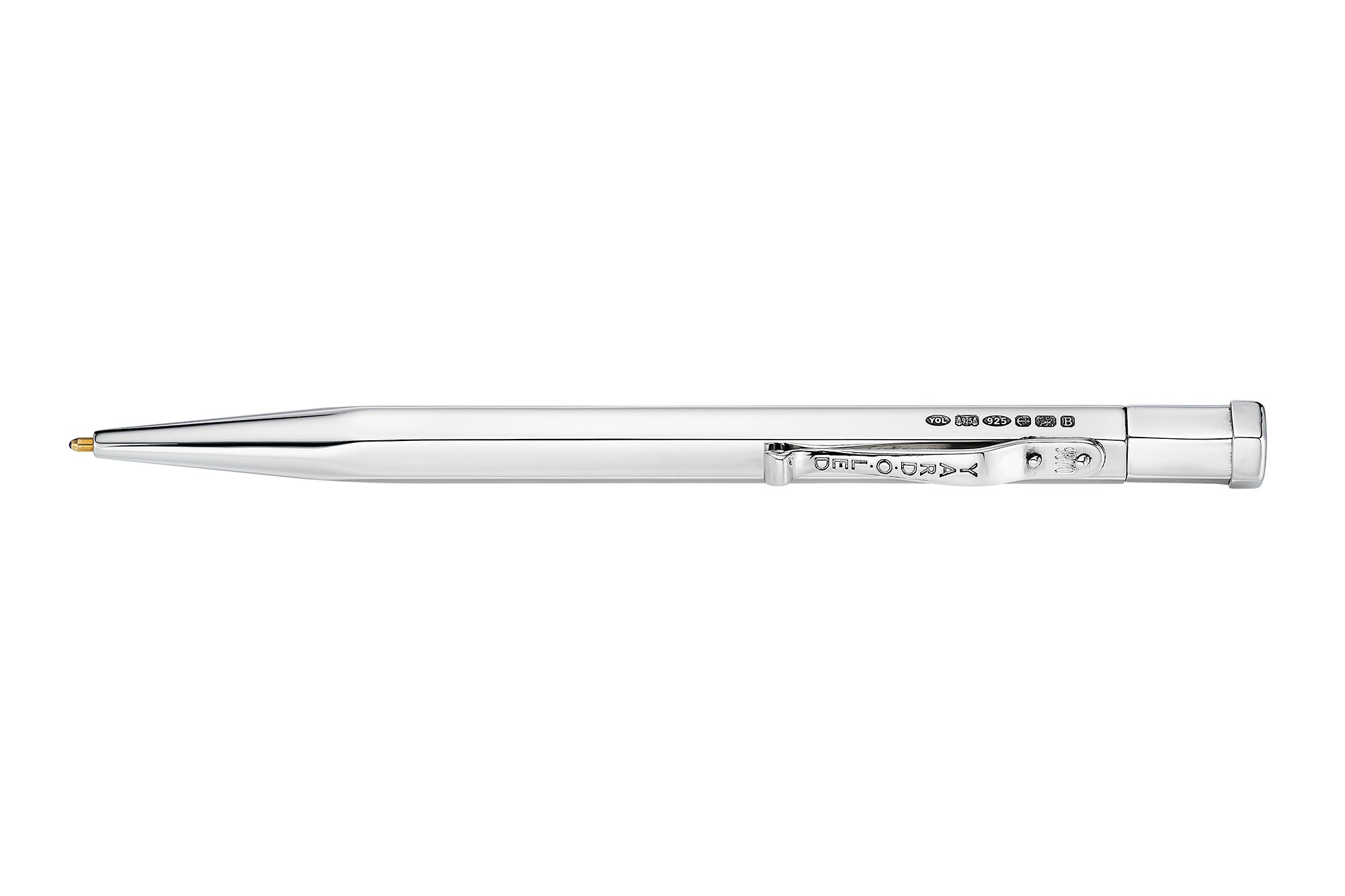 The Diplomat Plain Ballpen | Hallmarked Sterling Silver | Yard-o-Led