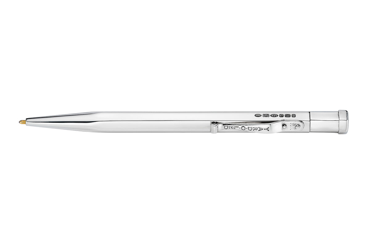 The Diplomat Plain Ballpen | Hallmarked Sterling Silver | Yard-o