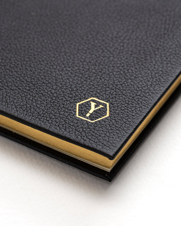 Sampson A5 Luxury Leather Notebook - Black