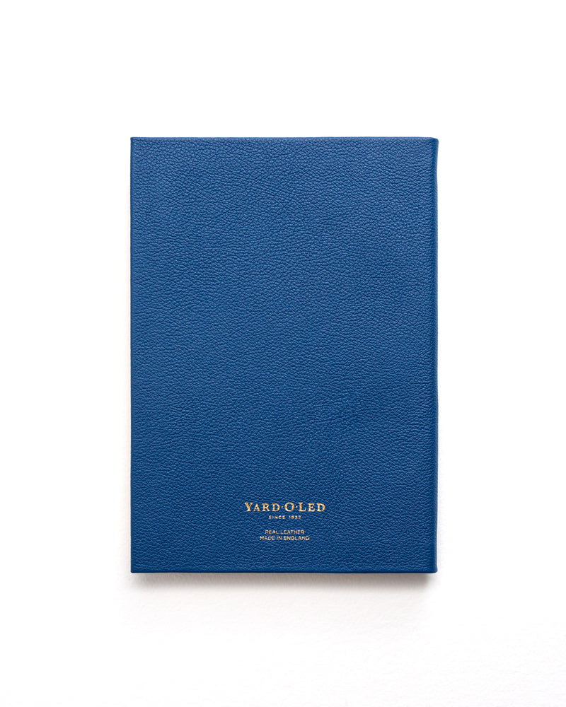 Sampson A5 Luxury Leather Notebook - Navy Blue