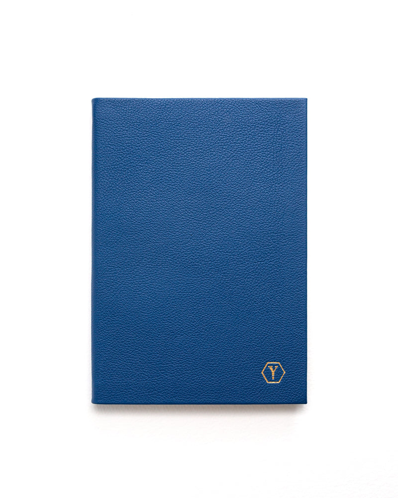 Sampson A5 Luxury Leather Notebook - Navy Blue