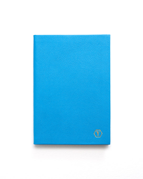 Sampson A5 Luxury Leather Notebook - Capri Blue