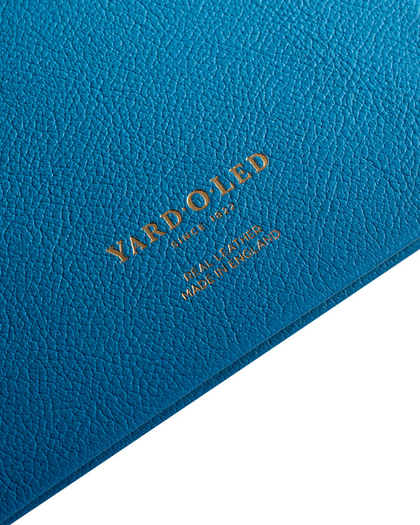 Sampson A5 Luxury Leather Notebook - Capri Blue