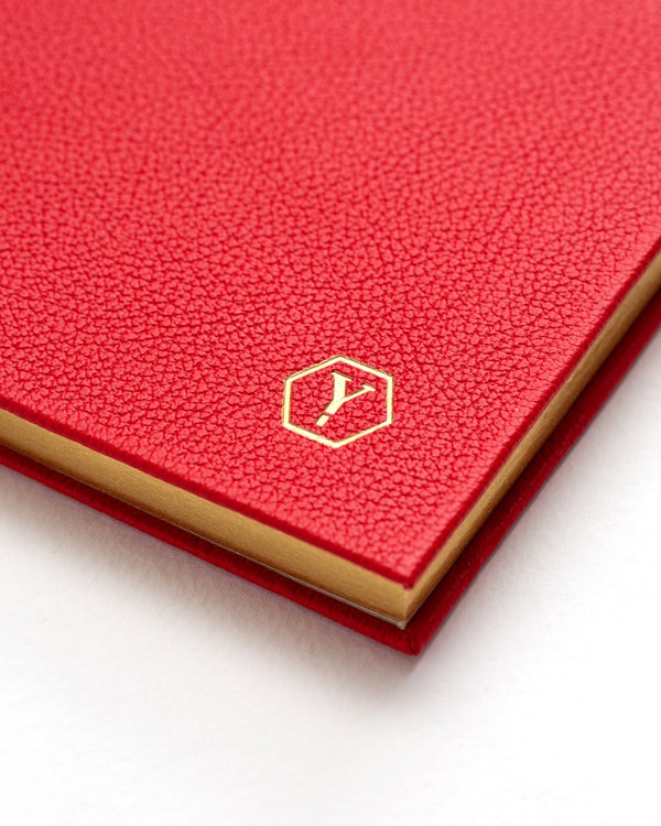 Sampson A5 Luxury Leather Notebook - Red