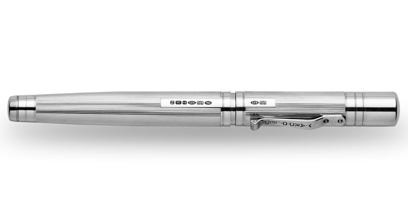 The Pinstripe 72 Sterling Silver Grand Fountain Pen - YARD-O-LED