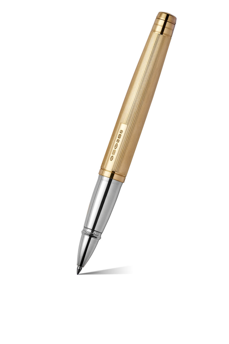The Pinstripe 72 Gold Vermeil Grand Rollerball - YARD-O-LED