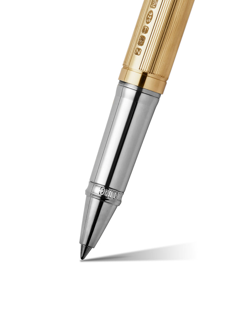 The Pinstripe 72 Gold Vermeil Standard Rollerball - YARD-O-LED